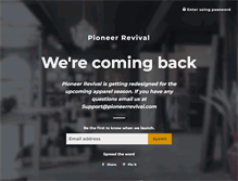 Tablet Screenshot of pioneerrevival.com